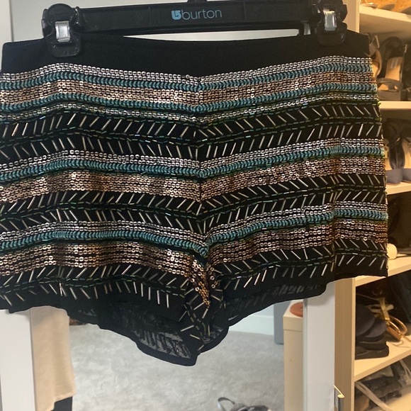 Fun Dressy Festival Embellished Lined Shorts  Size Small - Picture 8 of 8